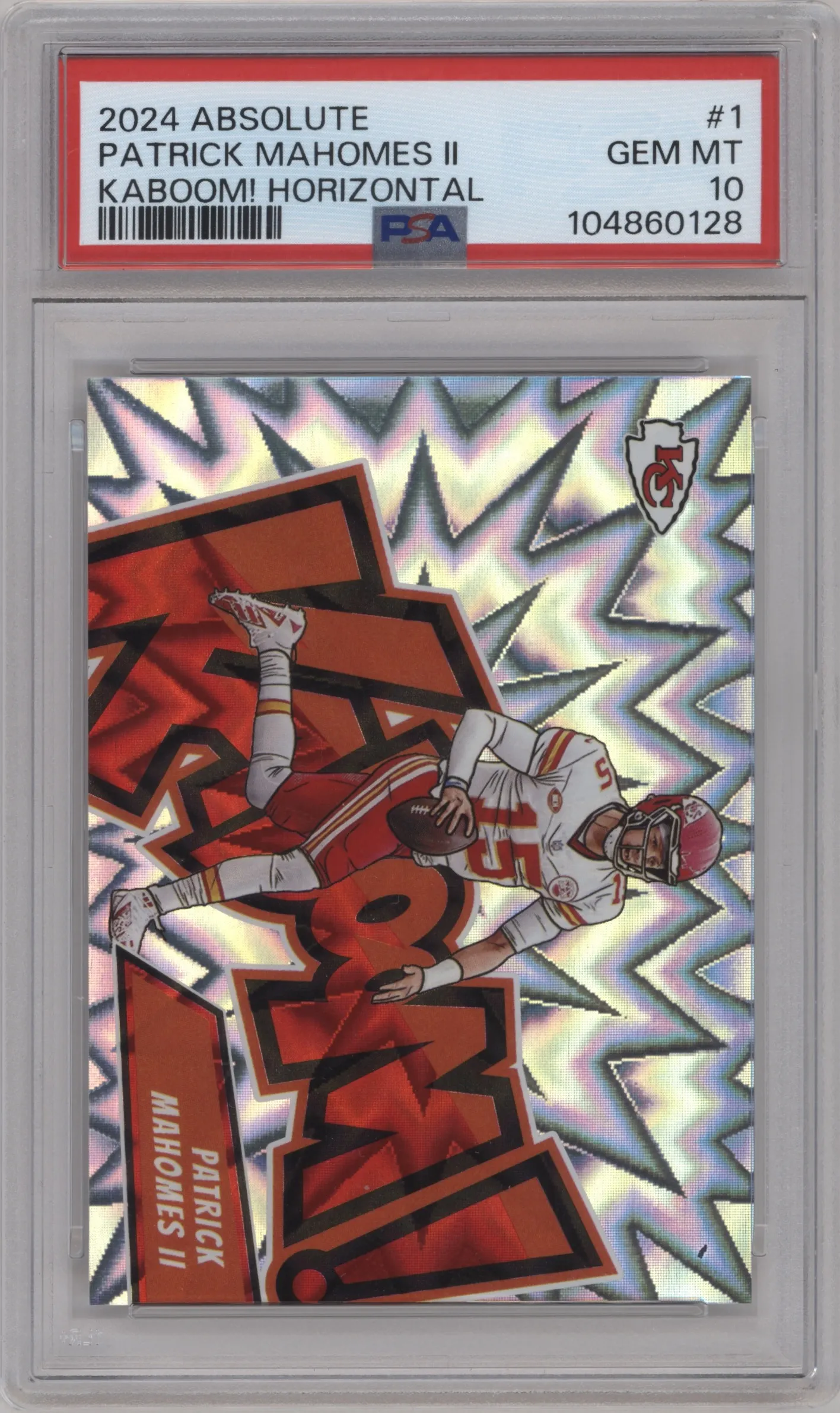 2024 Panini Absolute Kaboom Horizontal Patrick Mahomes II #1 PSA 10