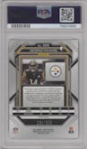 George Pickens from the 2022 Panini Prizm set featuring a Purple Ice parallel graded by PSA and given an overall grade of 10.