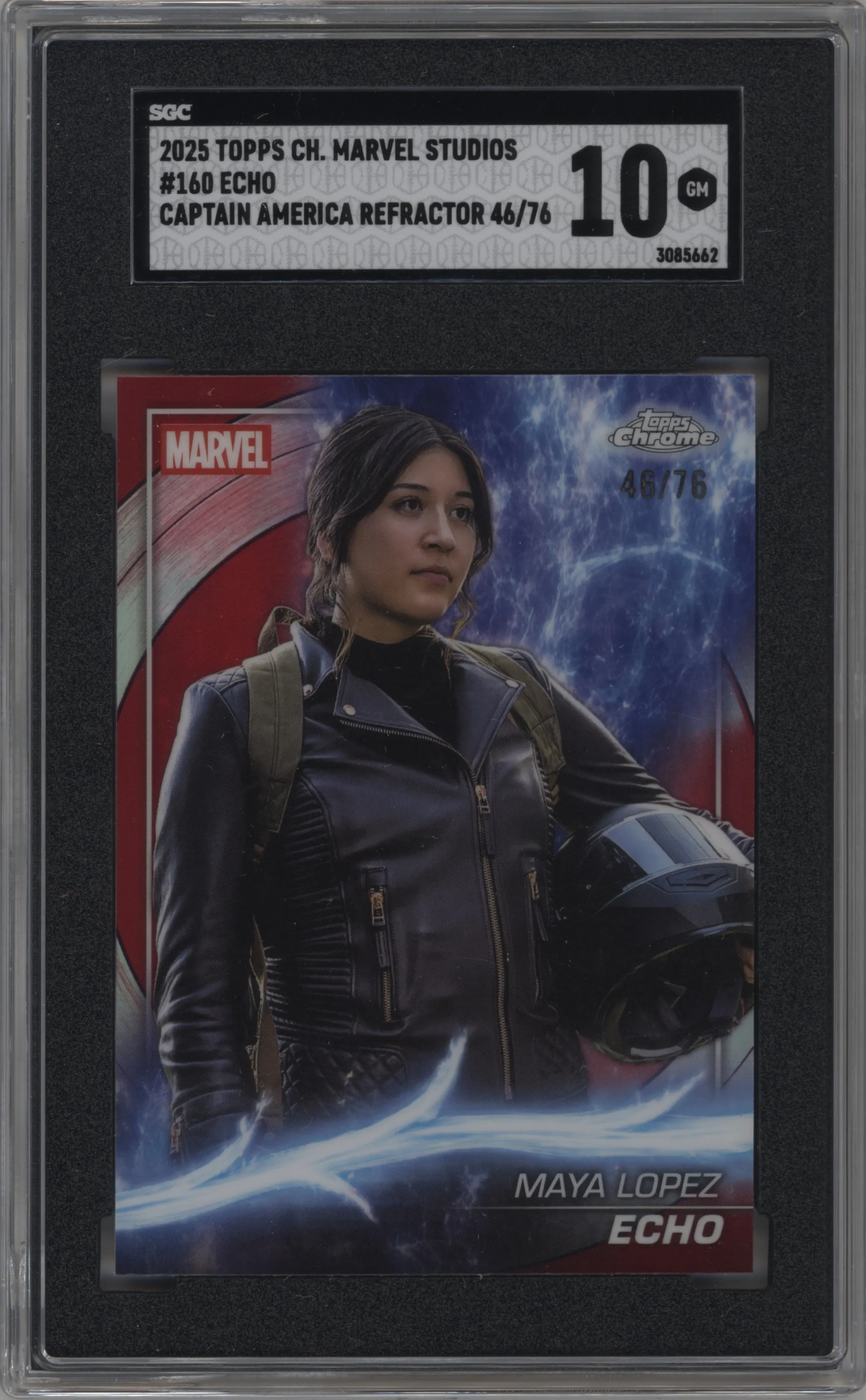 2025 Topps Chrome Marvel Studios Echo Captain America Refractor SGC 10