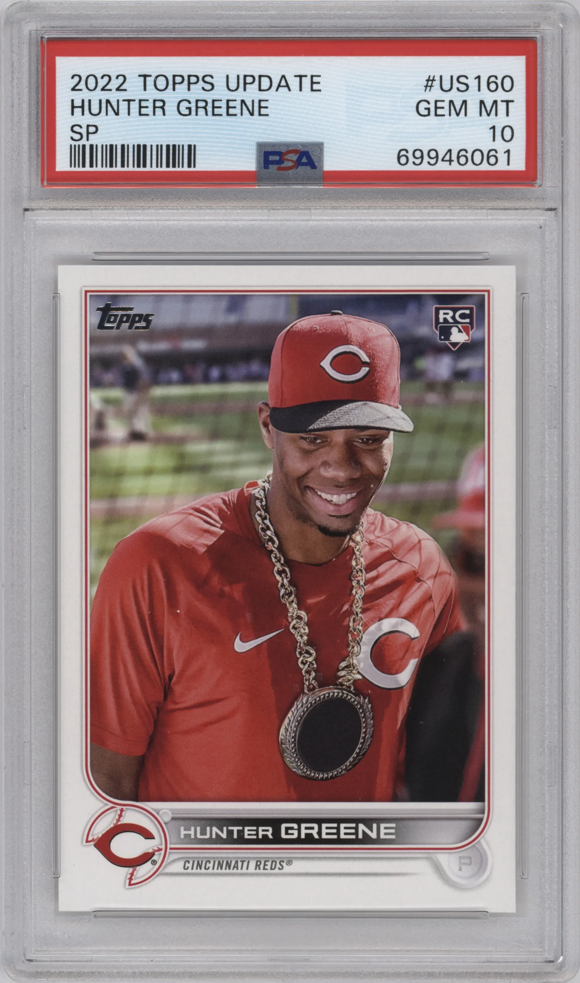 2022 Topps Update SP Hunter Greene PSA 10