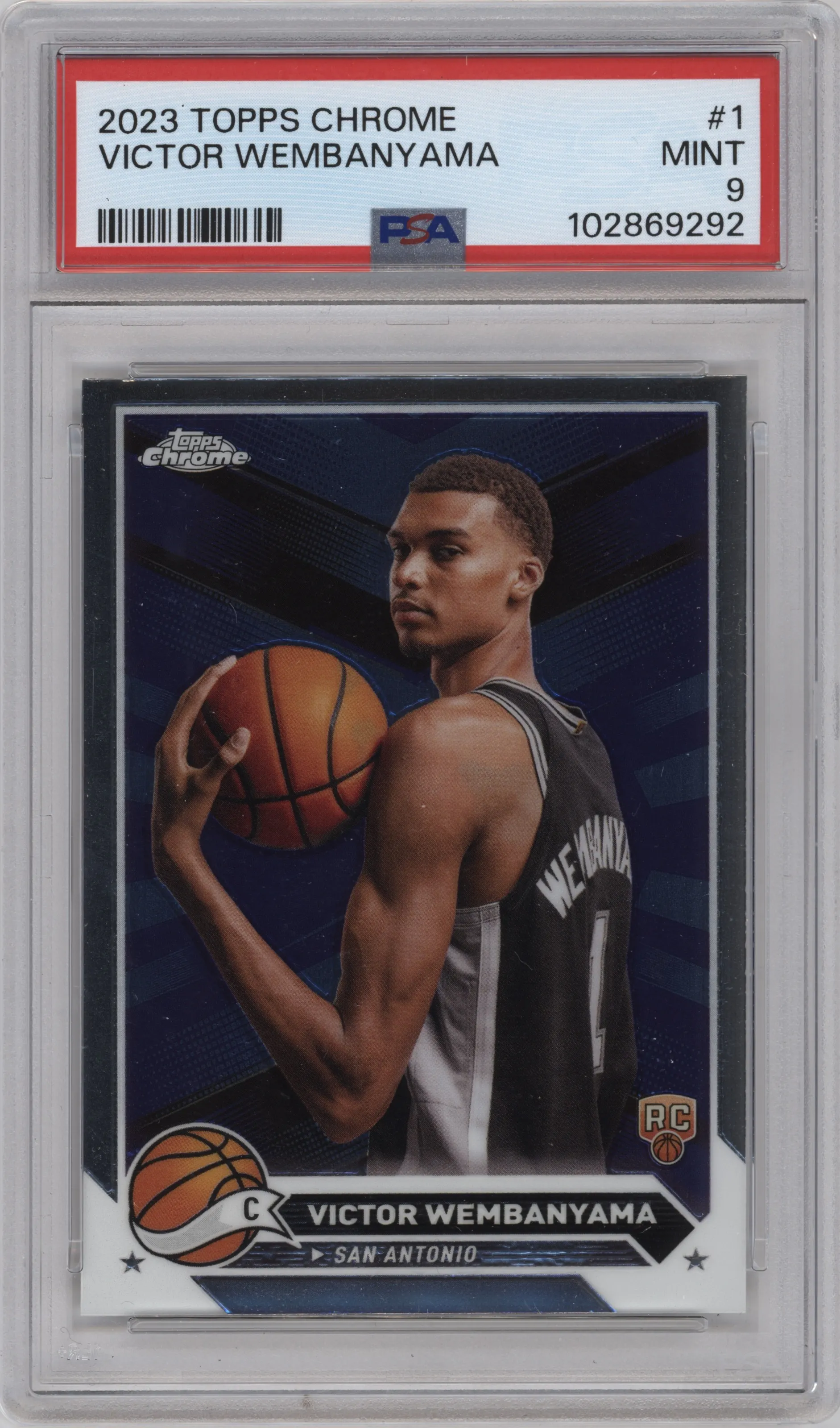 2023 Topps Chrome Victor Wembanyama #1 PSA 9