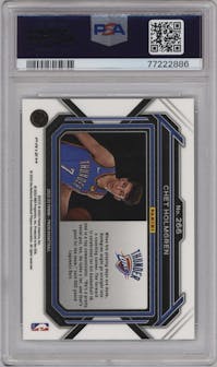 Chet Holmgren from the 2022-23 Panini Prizm  set graded by PSA and given an overall grade of 10.