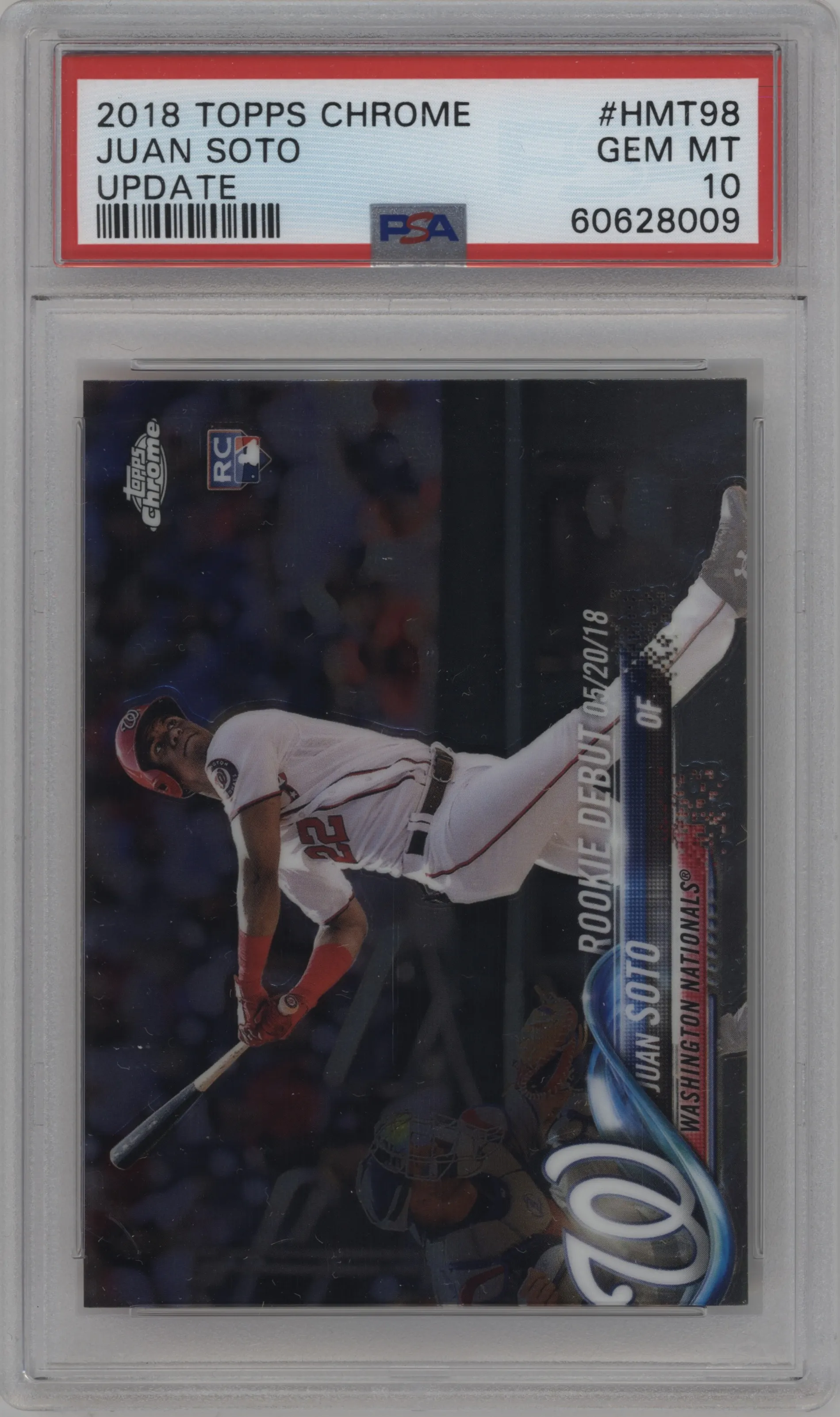 2018 Topps Chrome Update Juan Soto PSA 10
