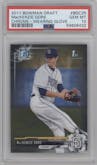 MacKenzie Gore from the 2017 Bowman Draft set graded by PSA and given an overall grade of 10.