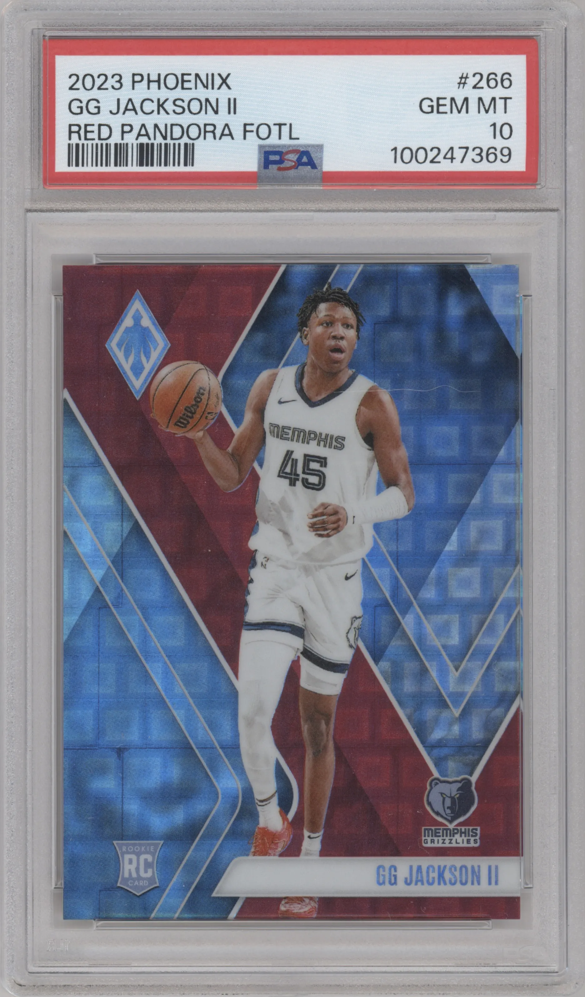 2023 Panini Phoenix GG Jackson II Red Pandora FOTL #266 PSA 10