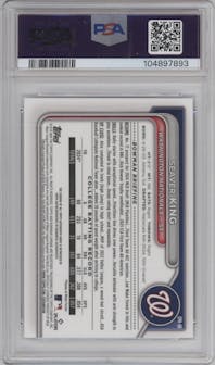 Seaver King from the 2024 Bowman Draft set graded by PSA and given an overall grade of 10.