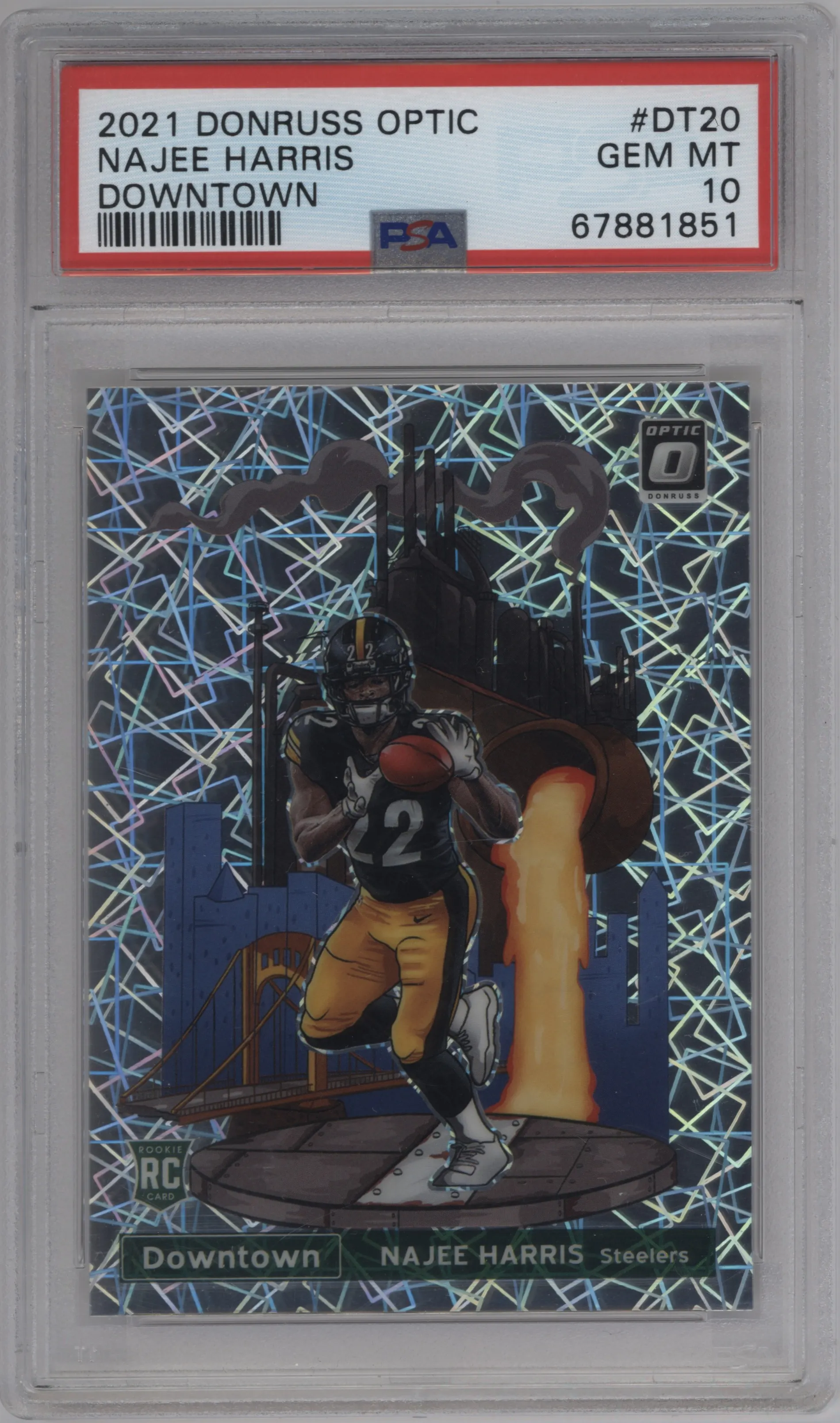 2021 Panini Donruss Optic Downtown Najee Harris PSA 10