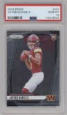 Jayden Daniels from the 2024 Panini Prizm set graded by PSA and given an overall grade of 10.