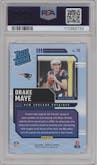 Drake Maye from the 2024 Donruss set graded by PSA and given an overall grade of 9.
