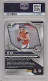 Bo Nix from the 2024 Panini Prizm set featuring a Pandora parallel graded by PSA and given an overall grade of 9.