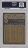 Willie Mays from the 1973 Topps set graded by PSA and given an overall grade of 6.