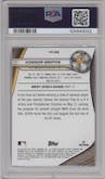 Konnor Griffin from the 2024 Bowman's Best set featuring a Aqua Lava Refractor parallel graded by PSA and given an overall grade of 10.