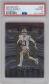 Brock Purdy from the 2022 Panini Select set graded by PSA and given an overall grade of 10.
