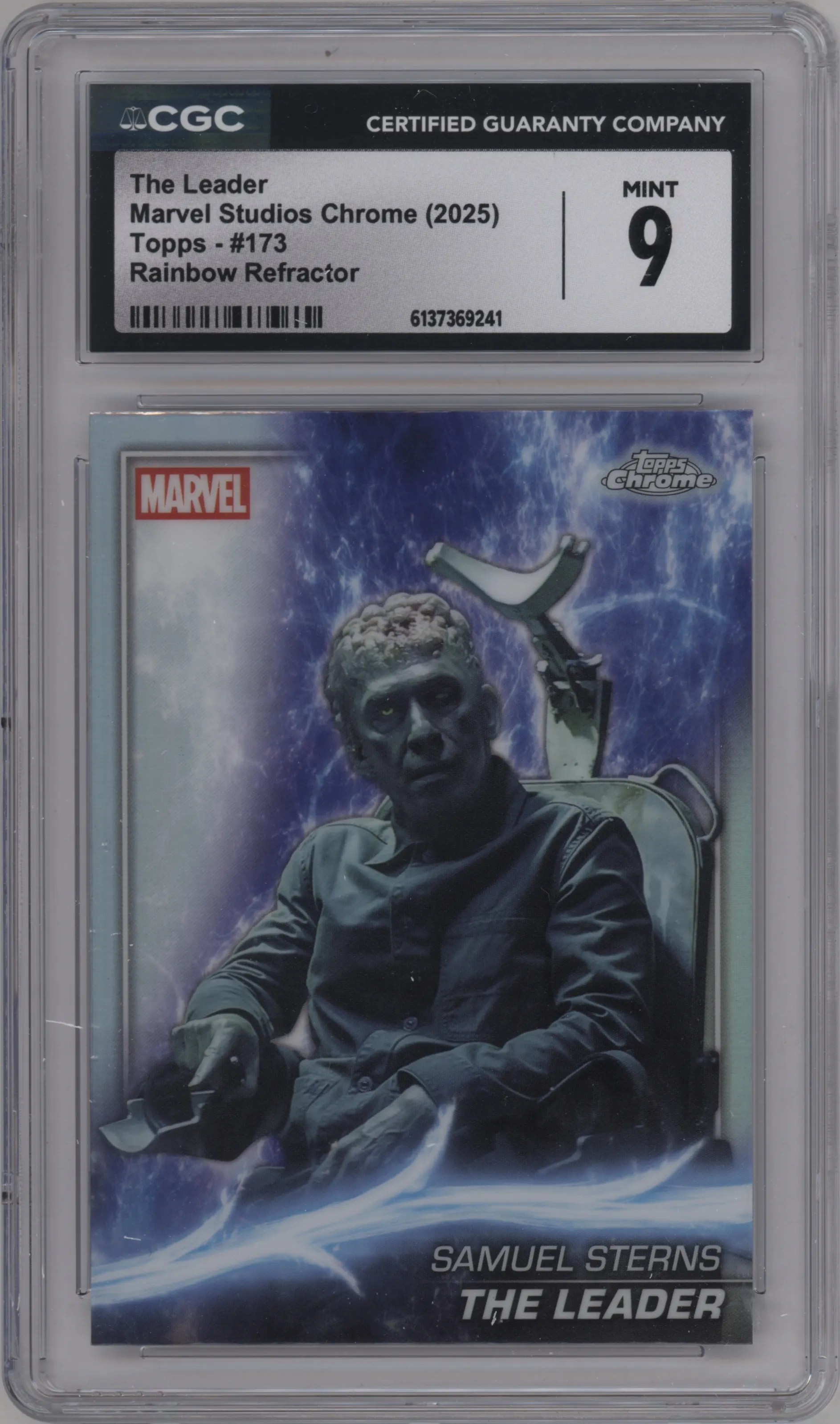 2025 Topps Chrome Marvel Studios The Leader Rainbow Refractor #173 CGC 9