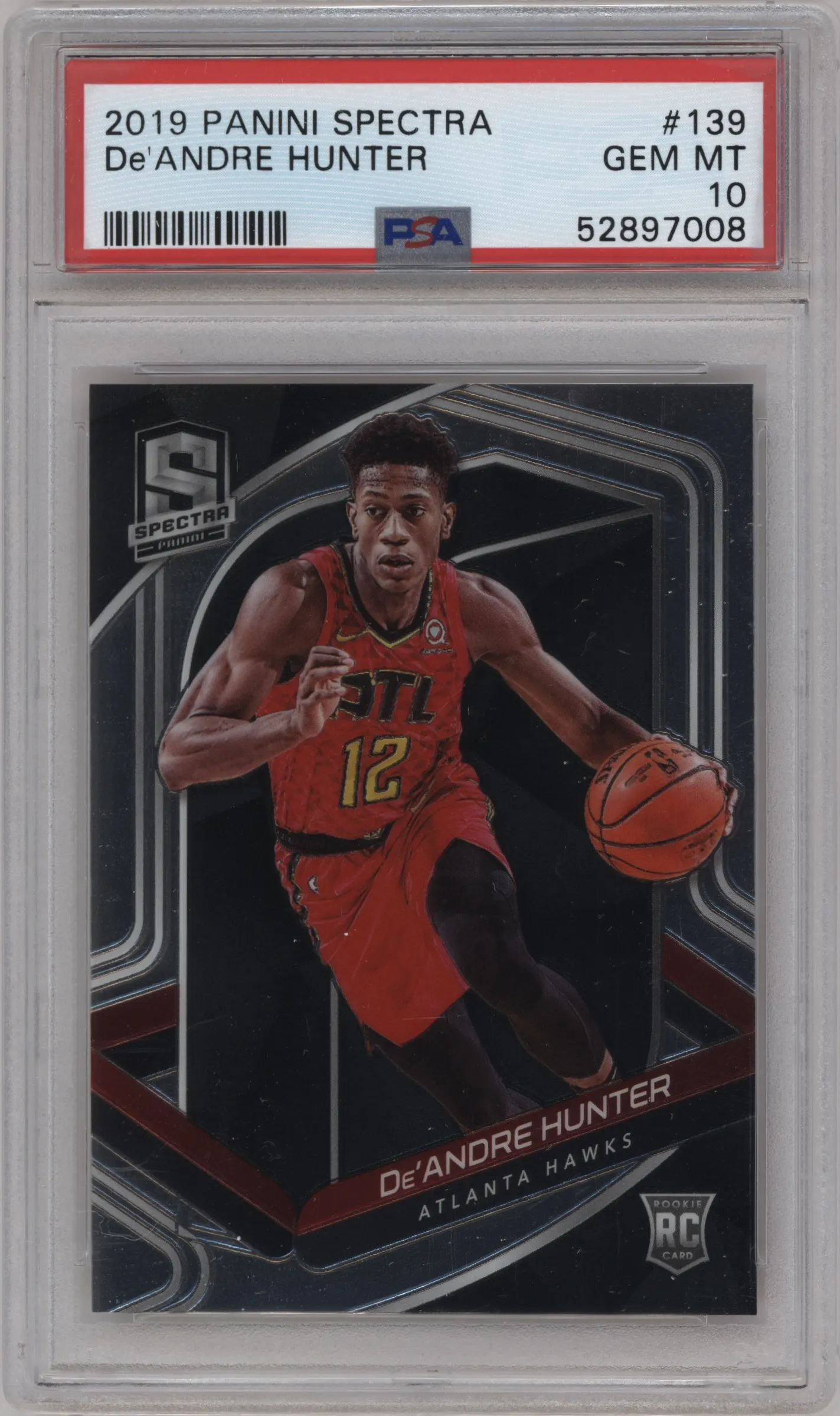 2019 Panini Spectra De'Andre Hunter PSA 10