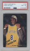 Kobe Bryant from the 1996-97 Fleer Metal  set graded by PSA and given an overall grade of 8.