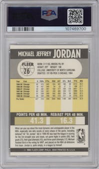 Michael Jordan from the 1990-91 Fleer set graded by PSA and given an overall grade of 10.
