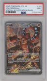 Volcanion EX from the 2025 Pokemon SV set graded by PSA and given an overall grade of 9.