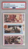 Ron Brewer/Larry Bird/ Junior Bridgeman from the 1980-81 Topps set graded by PSA and given an overall grade of 8.