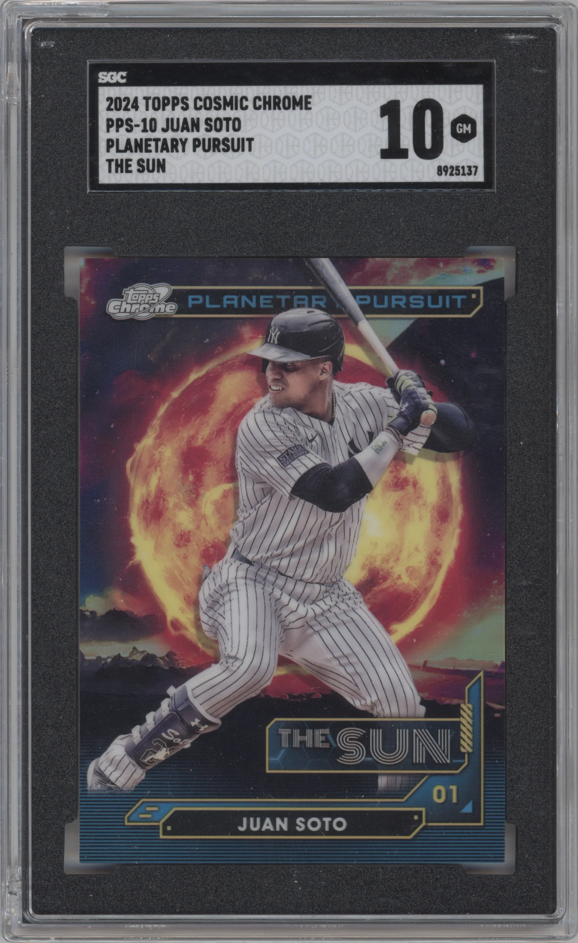 2024 Topps Cosmic Chrome Planetary Pursuit Sun Juan Soto #PPS-10 SGC 10