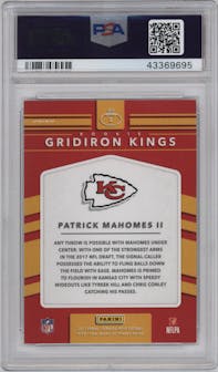 Patrick Mahomes II from the 2017 Panini Donruss Optic set graded by PSA and given an overall grade of 10.