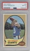 Fran Tarkenton from the 1970 Topps set graded by PSA and given an overall grade of 8.