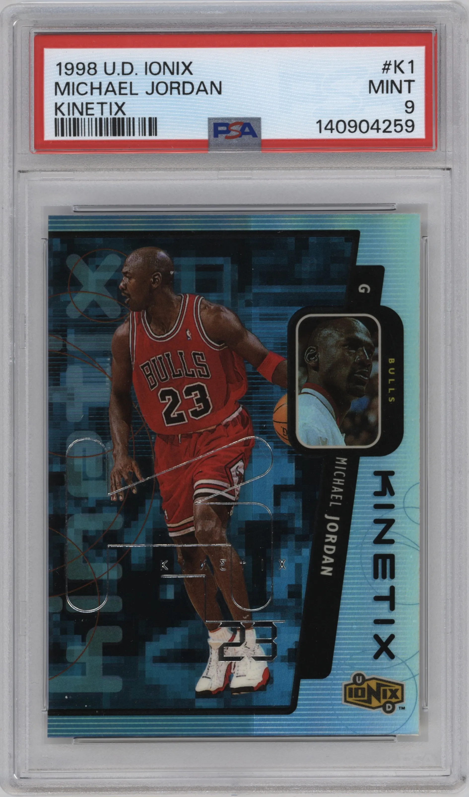 1998 Upper Deck Ionix Kinetix Michael Jordan #K1 PSA 9