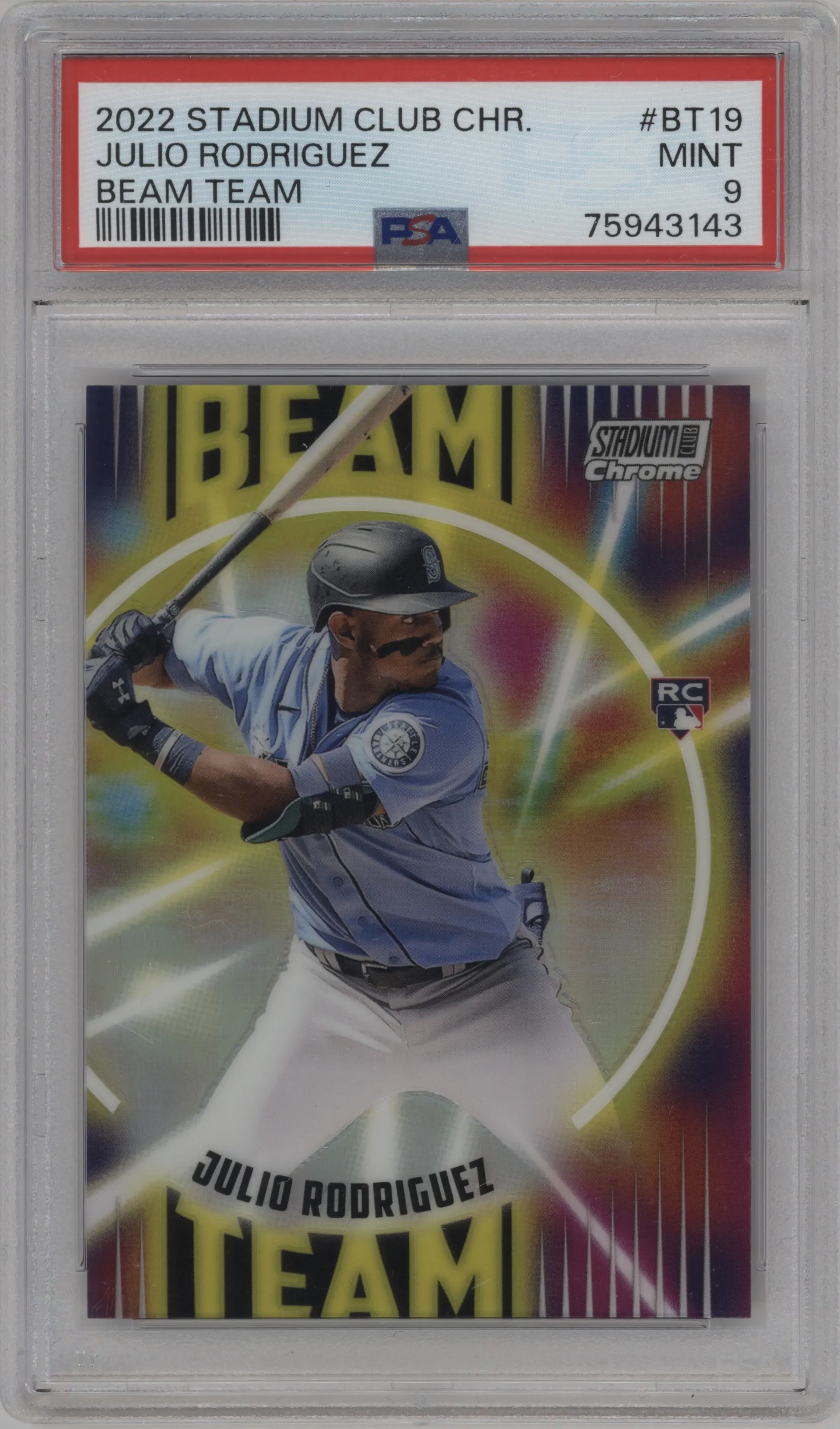 2022 Stadium Club Chrome Beam Team Julio Rodriguez #BT-19 PSA 9