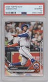 Juan Soto from the 2025 Topps Now set graded by PSA and given an overall grade of 10.