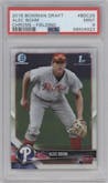 Alec Bohm from the 2018 Bowman Draft set graded by PSA and given an overall grade of 9.