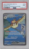 Pidgeot EX from the 2023 Pokemon SV set graded by PSA and given an overall grade of 9.