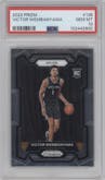 Victor Wembanyama from the 2023-24 Panini Prizm set graded by PSA and given an overall grade of 10.