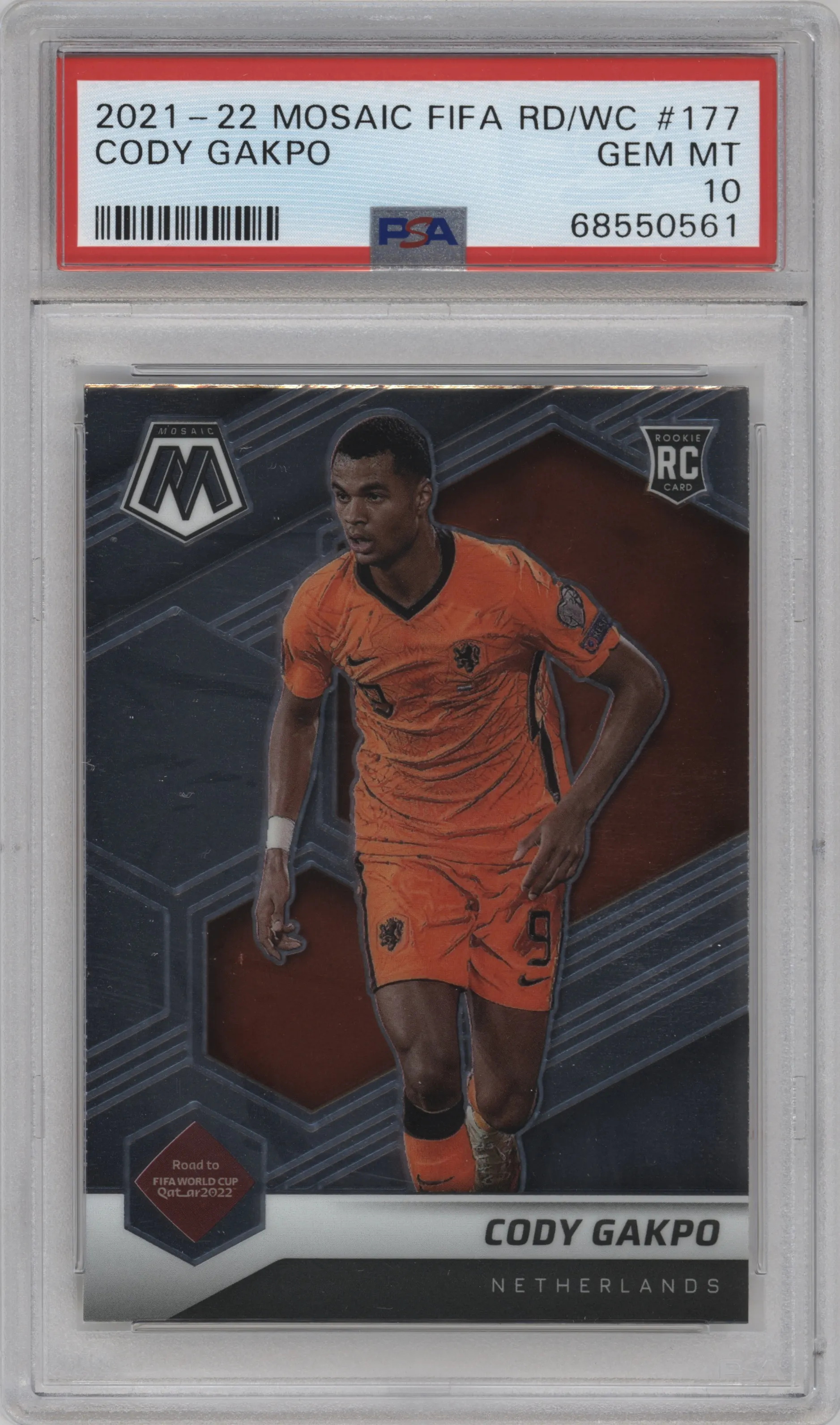 2021 Panini Mosaic Road to FIFA World Cup Cody Gakpo #177 PSA 10
