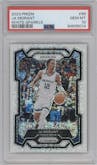 Ja Morant from the 2023-24 Panini Prizm set featuring a White Sparkle parallel graded by PSA and given an overall grade of 10.