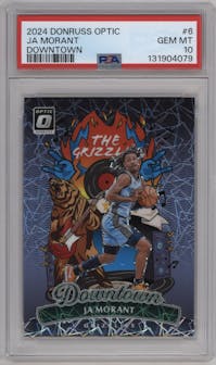 Ja Morant	 from the 2024-25 Donruss Optic set graded by PSA and given an overall grade of 10.