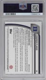 Cooper Flagg from the 2024-25 Bowman University Chrome set graded by PSA and given an overall grade of 10.