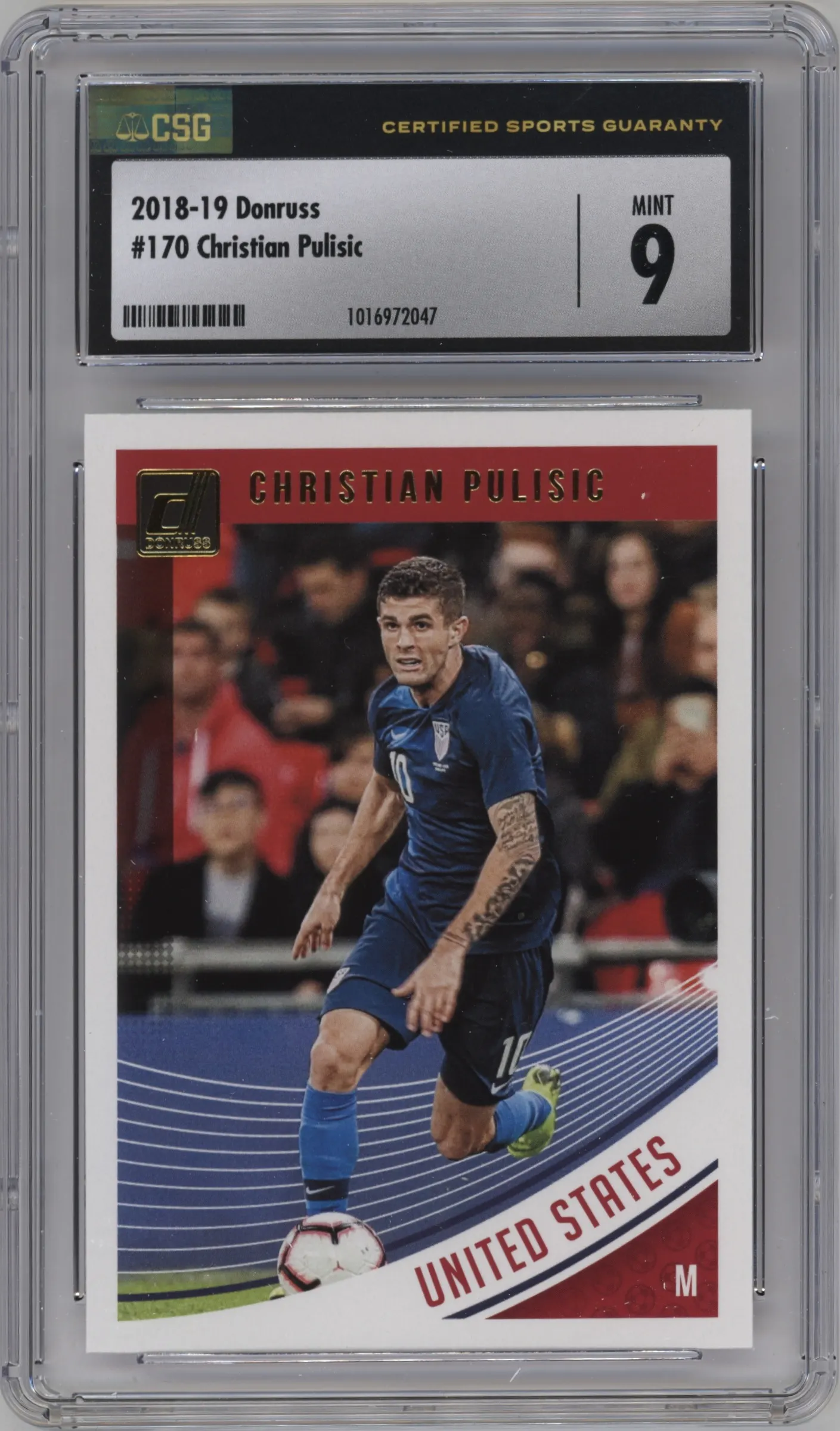 2018 Panini Donruss Christian Pulisic #170 CGC 9