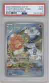 Castform Sunny Form from the 2024 Pokemon SV set graded by PSA and given an overall grade of 9.