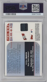 Willie Mays from the 2003 Topps Finest set graded by PSA and given an overall grade of 9.