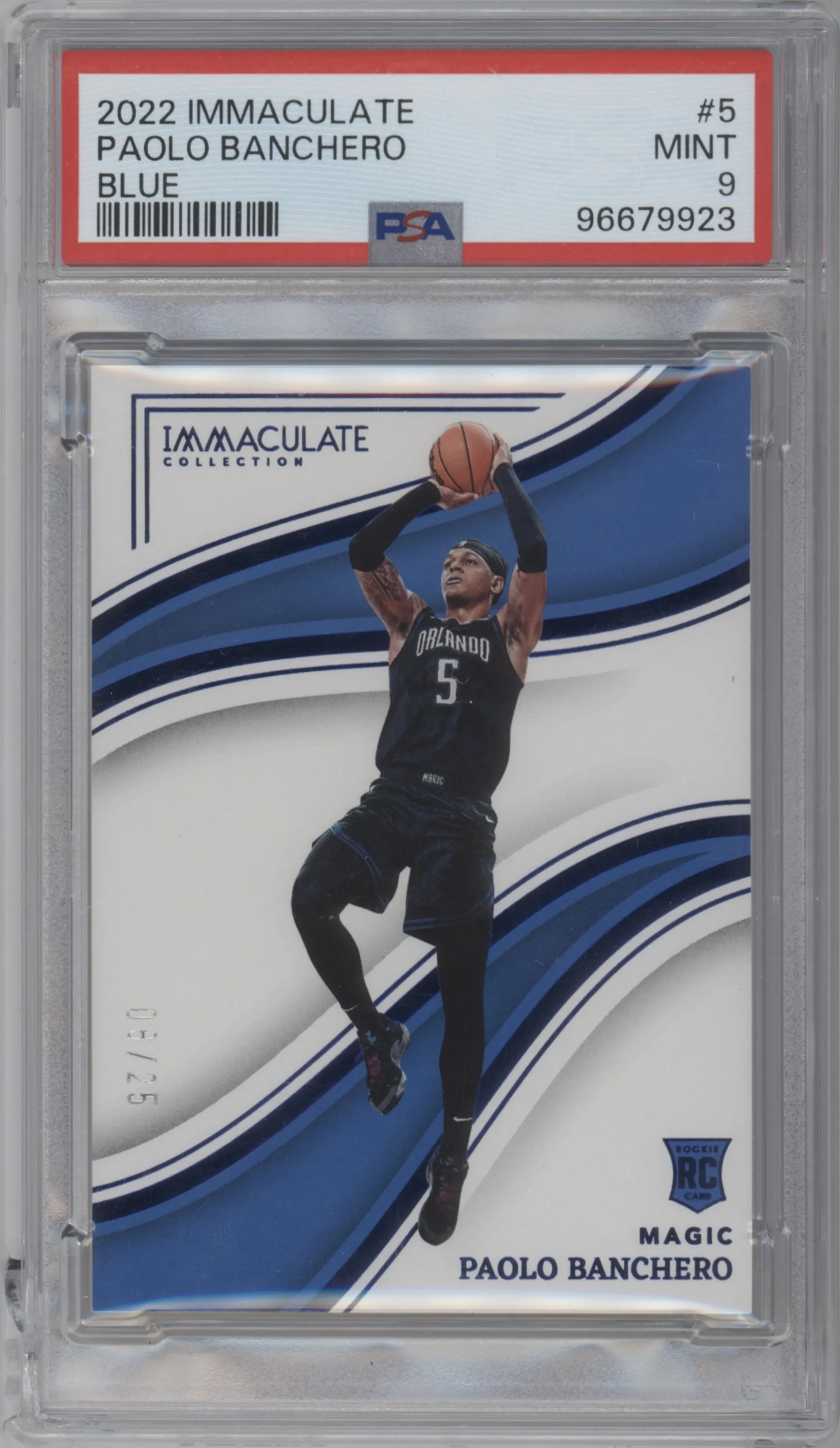 2022 Panini Immaculate Collection Paolo Banchero Blue #5 PSA 9