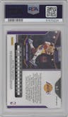 LeBron James from the 2020-21 Panini Prizm set featuring a Orange Ice parallel graded by PSA and given an overall grade of 10.