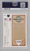Chipper Jones from the 1991 Upper Deck set graded by PSA and given an overall grade of 9.