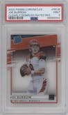 Joe Burrow from the 2020 Panini Chronicles set graded by PSA and given an overall grade of 9.
