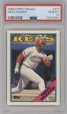 Dave Parker from the 1988 Topps set featuring a Tiffany parallel graded by PSA and given an overall grade of 10.