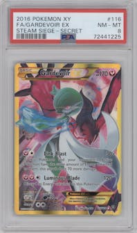 Gardevoir EX from the 2016 Pokemon XY set graded by PSA and given an overall grade of 8.