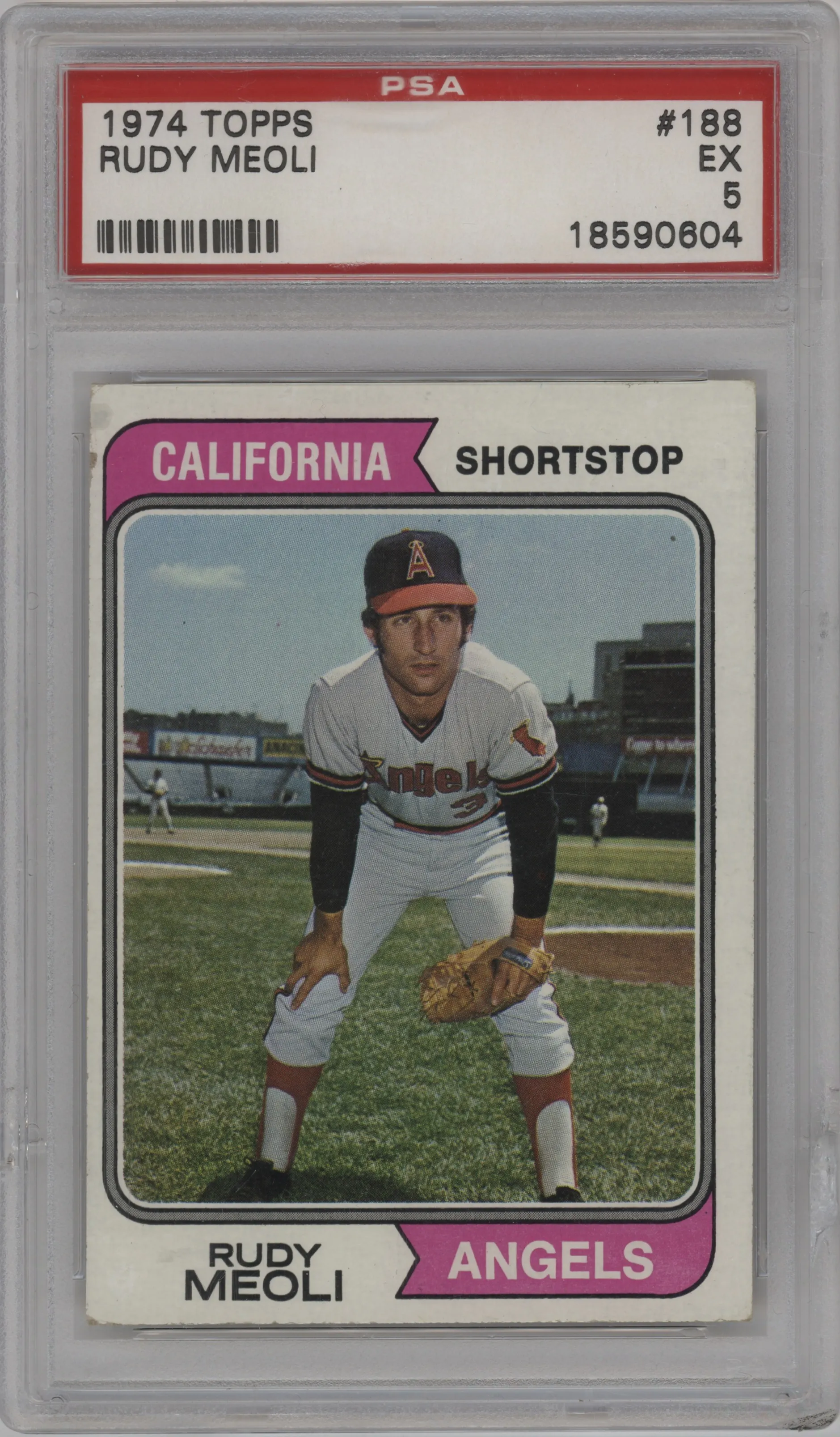 1974 Topps Rudy Meoli PSA 5