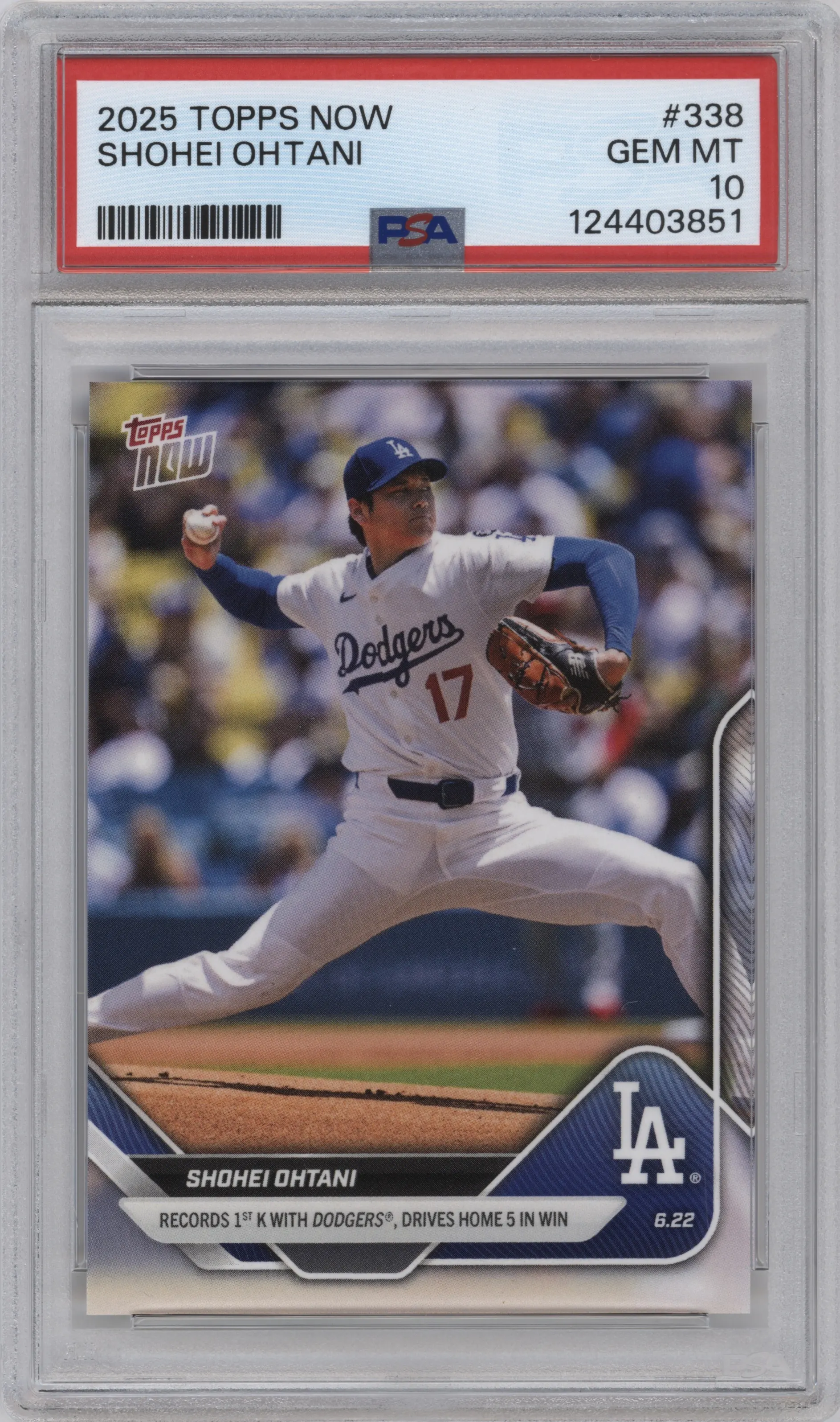 2025 Topps Now Shohei Ohtani PSA 10