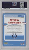Anthony Richardson from the 2023 Donruss Optic set featuring a Pink parallel graded by PSA and given an overall grade of 10.