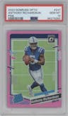 Anthony Richardson from the 2023 Donruss Optic set featuring a Pink parallel graded by PSA and given an overall grade of 10.