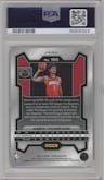 Amen Thompson from the 2023-24 Panini Prizm set featuring a Fast Break parallel graded by PSA and given an overall grade of 9.